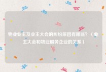 物业业主及业主大会的纠纷原因有哪些？（业主大会和物业服务企业的关系）