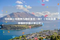 可转换公司债券与期权是否一样？（可转换债券期权价值计算公式）