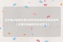 论环境污染侵权责任的归责原则及其具体类型（环境污染侵权的举证责任）