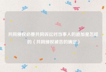 共同侵权必要共同诉讼对当事人的追加是怎样的（共同侵权被告的确定）