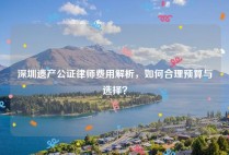 深圳遗产公证律师费用解析，如何合理预算与选择？