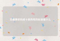交通事故构成十级伤残的标准是什么