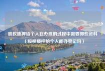 股权质押给个人在办理的过程中需要哪些资料（股权质押给个人能办登记吗）