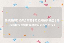 股权质押反担保合同范本及相关知识概括（股权质押反担保贷款出现以后怎么执行）