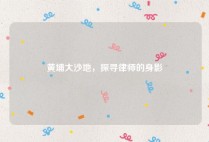 黄埔大沙地，探寻律师的身影