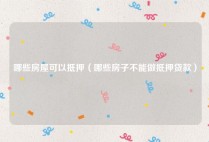 哪些房屋可以抵押（哪些房子不能做抵押贷款）