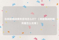 在同居期间债务官司怎么打？（同居期间的债务要怎么处理）