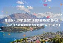 非法侵入计算机信息系统罪需要哪些犯罪构成（非法侵入计算机信息系统会被处以什么处罚）