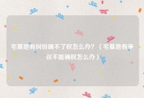 宅基地有纠纷确不了权怎么办？（宅基地有争议不能确权怎么办）