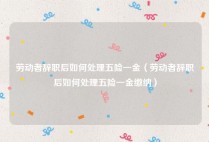 劳动者辞职后如何处理五险一金（劳动者辞职后如何处理五险一金缴纳）