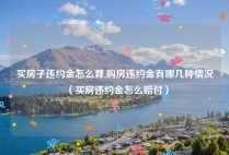 买房子违约金怎么算,购房违约金有哪几种情况（买房违约金怎么赔付）