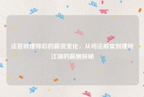 法官转律师后的薪资变化，从司法殿堂到律所江湖的薪酬探秘