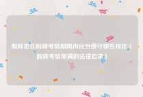 假释犯在假释考验期限内应当遵守哪些规定（假释考验期满的法律后果）