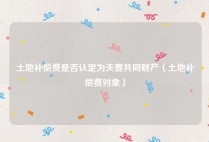 土地补偿费是否认定为夫妻共同财产（土地补偿费对象）