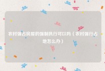 农村强占房屋的强制执行可以吗（农村强行占地怎么办）