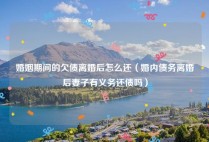 婚姻期间的欠债离婚后怎么还（婚内债务离婚后妻子有义务还债吗）