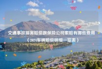 交通事故损害赔偿跟保险公司索赔有哪些费用（2024车祸赔偿明细一览表）
