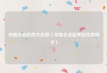 中国企业的四大反思（中国企业起死回生的例子）