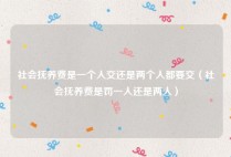 社会抚养费是一个人交还是两个人都要交（社会抚养费是罚一人还是两人）