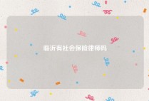临沂有社会保险律师吗