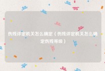 伤残评定机关怎么确定（伤残评定机关怎么确定伤残等级）