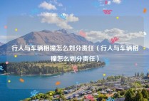 行人与车辆相撞怎么划分责任（行人与车辆相撞怎么划分责任）