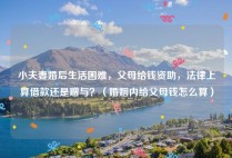 小夫妻婚后生活困难，父母给钱资助，法律上算借款还是赠与？（婚姻内给父母钱怎么算）