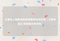 主债务人调解承担担保债务如何实现（主债务违法 担保债务有效吗）
