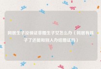 同居生子没领证非婚生子女怎么办（同居有孩子了还能和别人办结婚证吗）