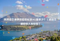 陕西省交通事故赔偿标准2022是多少？（道路交通赔偿人身赔偿）