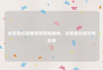 金普新区离婚律师费用揭秘，你需要知道的那些事
