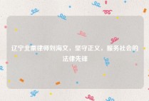 辽宁北票律师刘海文，坚守正义，服务社会的法律先锋