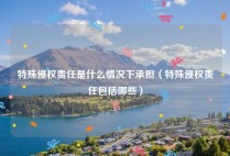 特殊侵权责任是什么情况下承担（特殊侵权责任包括哪些）