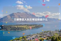交通事故人伤处理流程是什么