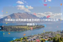 行政诉讼法共同被告是怎样的（行政诉讼法共同原告）