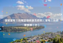 国家家电三包规定细则是怎样的（家电三包政策是哪三包）