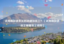 试用期辞退多长时间通知员工？（试用期辞退员工需要发工资吗）