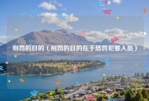 刑罚的目的（刑罚的目的在于惩罚犯罪人员）