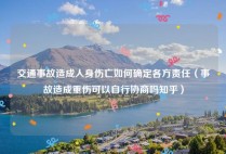交通事故造成人身伤亡如何确定各方责任（事故造成重伤可以自行协商吗知乎）