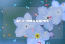 有公诉律师还需要请律师吗