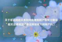关于非法同居关系如何处理和财产如何分割及相关法律规定（非法同居有共同财产吗）