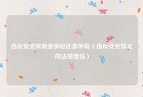 违反竞业限制是诉讼还是仲裁（违反竞业禁止的法律责任）