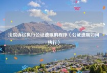 法院诉讼执行公证遗嘱的程序（公证遗嘱如何执行）