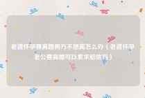 老婆怀孕要离婚男方不想离怎么办（老婆怀孕老公要离婚可以索求赔偿吗）