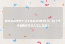 精神病患者砍伤女干部要承担刑事责任吗（精神病患者砍伤人怎么处置）
