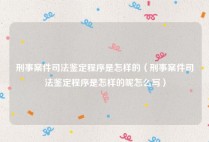 刑事案件司法鉴定程序是怎样的（刑事案件司法鉴定程序是怎样的呢怎么写）