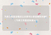 九级工伤鉴定情况公示表可以享受哪些待遇？（九级工伤鉴定标准2019）