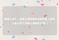 债务人死亡，担保人如何维护自身权益（如果欠债人死了,担保人要帮忙还债?）