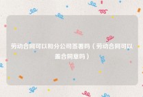 劳动合同可以和分公司签署吗（劳动合同可以盖合同章吗）