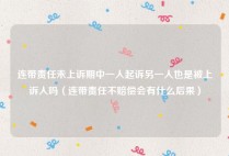 连带责任未上诉期中一人起诉另一人也是被上诉人吗（连带责任不赔偿会有什么后果）
